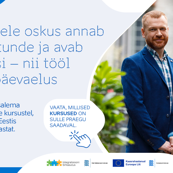 We invite Ukrainian beneficiaries of international protection to free Estonian language courses